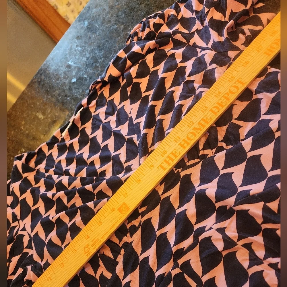 Boden Kristen Pleated Jersey Dress Size 10P Strawberry Sherbert Birdie Office - Picture 15 of 15